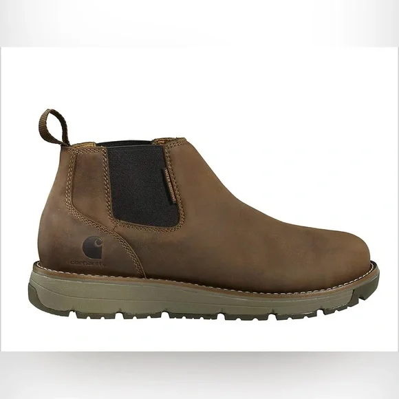 NEW CARHARTT MILLBROOK WATER RESISTANT 4" SOFT TOE ROMEO WEDGE BOOT SIZE: 8.5